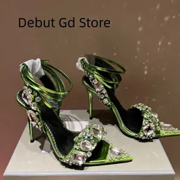Adda Heights Gucci Sandals Dhgate Summer Crystal Diamond Ribbon