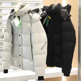 Erkek Kadın Tasarımcı Down Coat 2024 Kış Erkek Püskürtme Ceket Dış Giyim Rozeti Kalın Sıcak Out Giyim Kürk Parkas XS-XXL