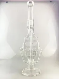 smoking Pipes bent neck different shape swiss bong double drain 1 perc 18inch tall 18mm joint