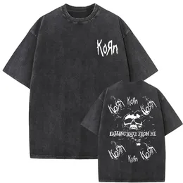 Myte vintage Rock Band Korn Falling From Me T-shirt szkieletowy koszulka T-shirt męska moda gotycka koszulka męska duża koszulka 240531