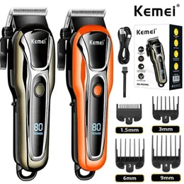 Kemei Hair Clipper Hair Mermer for Men Electric Shaver Professional Mens Hair Cutting Machine Wireless Barber Trimmer 240603