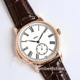 5078 números romanos de 38 mm assistem relógios de luxo de ouro rosa cal.R 27 PS Mecânica automática 28800VPH Sapphire Crystal Designer Watchwatch