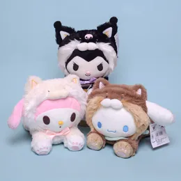 Śliczny sos sosu Kuromi Pluszowa poduszka zabawka zabawna miękka kreskówka Kuromi Dekor Home Decor Kawaii Plushie Doll dla dla dzieci Prezent 217