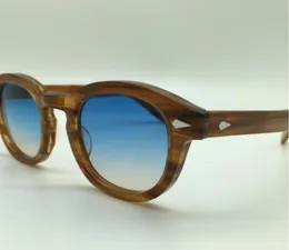Nowa moda Lemtosh Johnny Depp Style Okulary przeciwsłoneczne Wysokiej jakości okrągłe okulary słoneczne soczewki Bluebrown 85777477