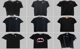 2019SS Men t -shirt Simple Letter Roz Paris Kort ärm Mens Taggar Street Style Tops Red Dot Little LOGO5914562