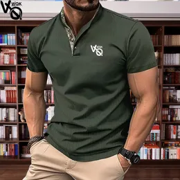 DHgate.com:Mens Minimalist VQWQK Printed Short-Sleeved Polo