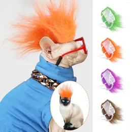 犬アパレル2024ペット面白い髪型編組髪のウィッグドレスアップ猫ヘッドドレスパススウィグアクセサリーハロウィーン