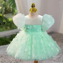Sukienki dla dziewcząt kwiat grils imprezowy tiul tiul niemowlę dzieci 1. urodziny Suknia balowa elegancka sukienka księżniczka 0-3y
