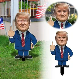 2024 Trump Wood Yard Zeichen Trump Mittelfinger Yard Schild