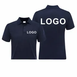Casual Cheap Polo Shirt andningsbar kort ärm Persal Company Group Logo Design Män och kvinnor Custom Top Print Embroidery K2NS#