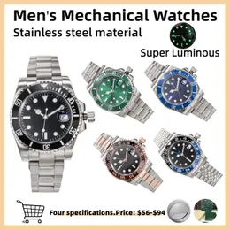 Guarda la ceramica meccanica maschile orologio per orologio da nuoto in acciaio inossidabile in acciaio incolla