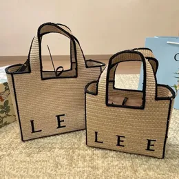 Tygväska designer väska kvinnors handväska lyxuppsättning broderad shoppingväska gräs vävt grönsak korg fransk stil axel väska crossbody väska sommar väska