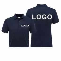 Casual Cheap Polo Shirt andningsbar kort ärm Persal Company Group Logo Design Män och kvinnor Custom Top Print Embroidery J6OS#