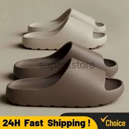 Slippers New Upgrade Women Summer 2024 Men Flat Sandals EVA Beach Slides Unisex Home Bathroom Indoor Soft Shower Shoes Couple H240514