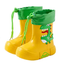 Kids Rain Boots Cartoon Cute Dinosaur Panda Children Shoes for Boys Girls Waterproof EVA Rubber Non Slip Toddler 240603