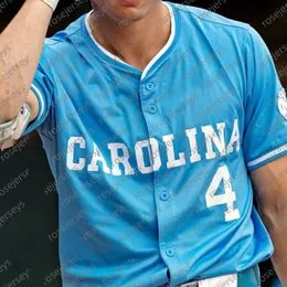 Custom North Carolina Tar Heels Baseball Alex Madera Jason DeCaro Alberto  Osuna Dalton Pence Matthew Matthijs Kyle Percival Luke Stevenson UNC Men