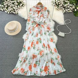 ワンピース Majolica Pleated Chiffon Long Dress M 0193733a-45cb-4830-a22b-