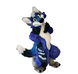 Halloween Long Fur Husky Dog Fox Mascot Costume High Quality Customize ...