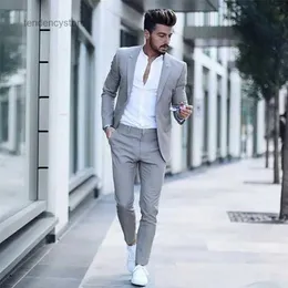 DHgate.com:Mens 3-Piece Slim Fit Gray Suit Set for Groom