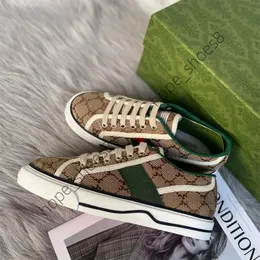 gg Gucci Designer Shoes Tennis Designers Sneakers Canvas Luxury Brand Beige Washed Jacquard Denim Womens Shoe Rubber Sole Embroidered Retro Cas