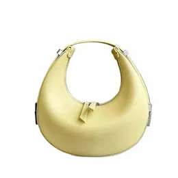 DHgate.com:Cowhide Half-Moon Womens Shoulder Bag with Zipper
