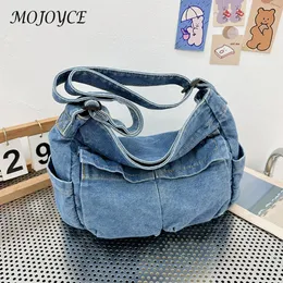Denim Hobo Tote Bag For Women – Large Crossbody Shoulder Purse, Light Blue