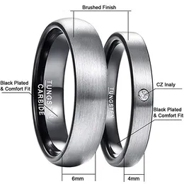 Set Fedi Nuziali Claddagh In Carburo Di Tungsteno – 8mm E 6mm, Argento, Uomo E Donna
