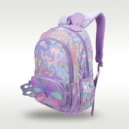 Smiggle 蝶柄リュック 紫色 Smiggle Kids Backpack - Purple Butterfly School Bag for