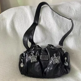 DHgate.com:Y2K Leather Shoulder Bag Womens Gothic PU Tote