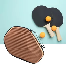 Table Tennis Racket Bag - Waterproof EVA Case Holds 2 Paddles & Balls, Mecha Style Design