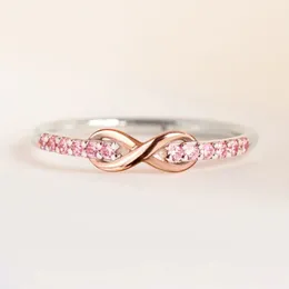 【国内発送】3ペタル CZダイヤ 花びら リング/18KGV or SV925 DHgate.com:925 Sterling Silver Pink CZ Infinity Wedding