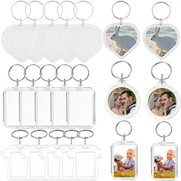 Photo Keyring 30 Pieces Blank Photo Keyrings Double Sided Blank