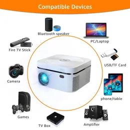 4K Projector Portable Movie Projector Supports 1080P, 200