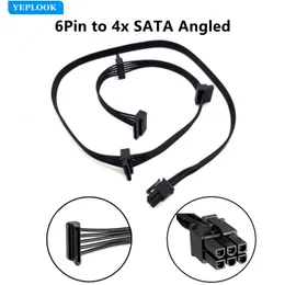 3 Cavi Di Alimentazione Da Mini 4 Pin Floppy A SATA 15 Pin Maschio – 20 Cm, Per Alimentare Hard Disk E SSD, Adattatore Computer - 2