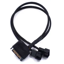 Cavo Di Alimentazione SATA A 5 Pin Per HDD - Compatibile Con Alimentatori CoolerMaster V550-V1200, 3 Connettori, 45+15+15 Cm - 3
