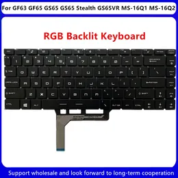 US RU Russian Spanish Keyboard RGB Backlit for MSI GP66 Stealth