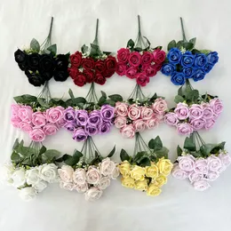 Valentine's Day Gift: 9-Head Artificial Pearl Rose red