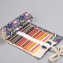 Wholesale Canvas Pencil Case For Colored Pencils, 24/36/48 Wholesale Canvas Pencil Case For Colored Pencils, 24/36/48
