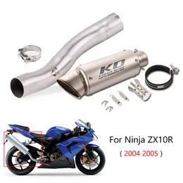 For Kawasaki Ninja ZX10R 2008-2020 Slip on Mid Exhaust Pipe