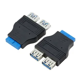 USB 3.0 A Female to 20-Pin Box Header Male Adapter - Gold Plated