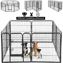 Yescom 16-Panel Dog Playpen - 47" Height Metal Exercise Pen With 2 Gates For Large Dogs, Outdoor Yard - View #2