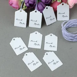 100 Pezzi Etichette Carta Kraft Tag per Regali, Biglietti in Carta