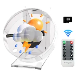 Pomya 3D Hologram Fan, 3D Holographic Advertising Machine, 3D Hologram Fan Display Projector, 224 LED Light Beads For Business Store Shop Bar Supermarkets(#1