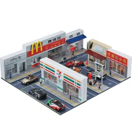 1/64 Miniature scene model Street shop City street Building