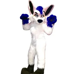 Best Quality on  Blue Dog Fox Complete Suit Mascot Costume Cosplay Party Fancy Dress Birthday