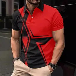 Men's Oversized 3D Printed polo polo shirts - Casual Men's Oversized 3D Printed polo polo shirts - Casual