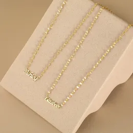 Custom Name Necklace Gold Plated, Personalized Script Necklace