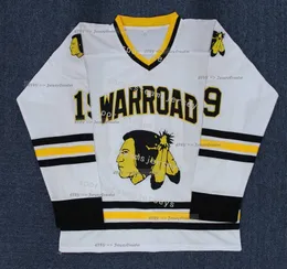 Throwback Style Ice Hockey Jersey White Stitched, Customizable