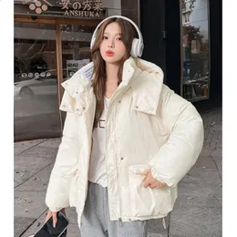 Giacca Trapuntata Da Donna UK Con Cappuccio Piumino Imbottito Con Cappuccio Top Tinta Unita Cappotti Corti Da Donna Leggero Impermeabile, Azzurro, M - Foto 2