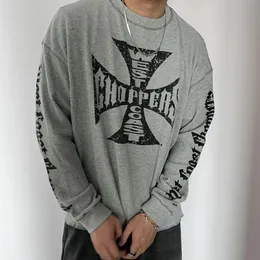 Wholesale Yao888 Retro Hip Hop Sanskrit Printed Vintage Tee